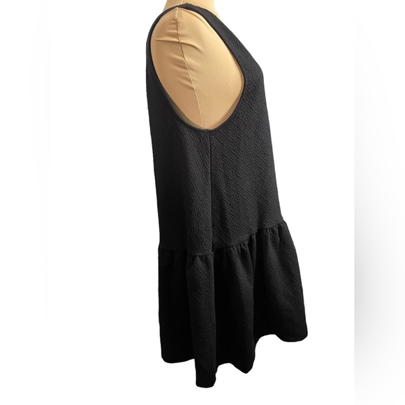Free People Easy Street Black Sleeveless Flounce Mini Dress Size medium NWT - Picture 7 of 9